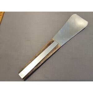 Vintage Stainless Steel 9-1/2" Ice Cream Scoop w/Rivet Wood Handle - Japan